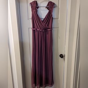 David's Bridal off-the-shoulder bridesmaid, ball  formal size 12 dress, Chianti